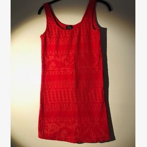 TopShop Red Stretch Mini Dress